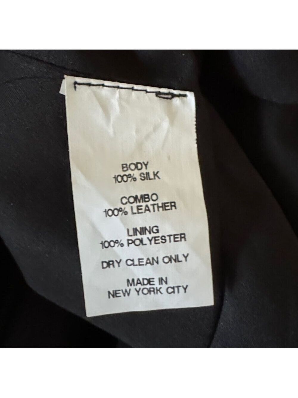 Hunter Bell Sleeveless Peplum, 100% Silk & Leather Trim, Size 8 - Picture 12 of 12